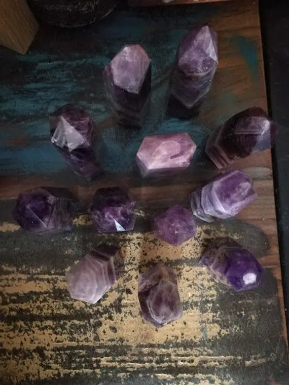 on sale beautiful 100% natural dream amethyst Crystal gemstone point Metaphysical chakra Healing chevron amethyst wand wholesale