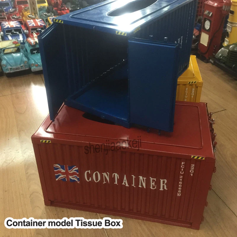 Container modeling tissue box Retro Creative Metal Napkin Case Houseware Necessity Utensil Craft Ornament Home Decor 1pc
