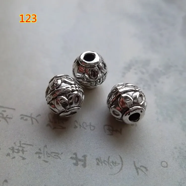 50pcs/lot Lotus Barrel Alloy Loose Spacer Beads 7x8mm Handmade Beading Charms Materials Bracelets Necklace Jewelry Making