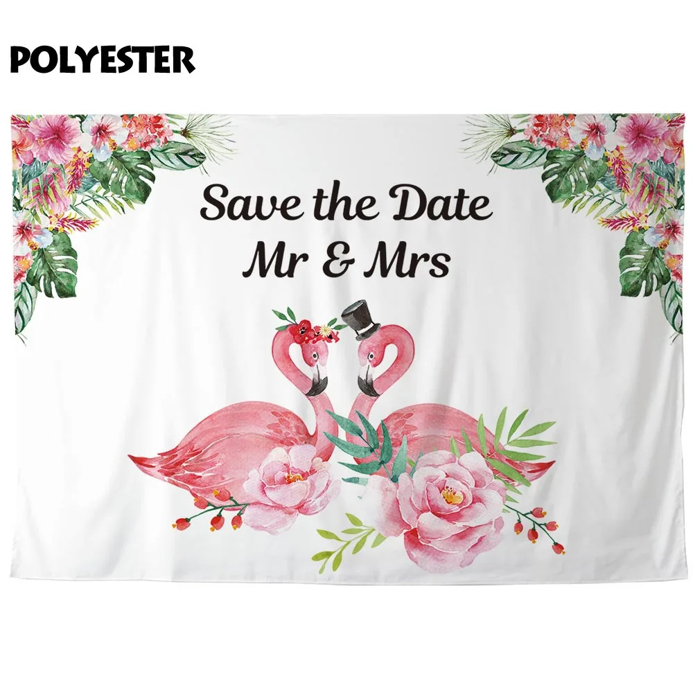 Allenjoy-fondo fotográfico personalizado para estudio fotográfico, telón de fotografía de flamenco, flor tropical, boda