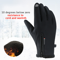 5 Size Cold-proof Unisex Waterproof Winter Gloves Cycling Fluff Warm Gloves For Touchscreen Cold Weather Windproof Anti Slip