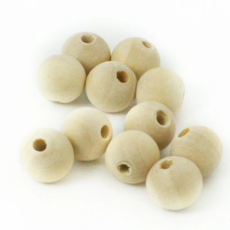 Pick 6/8/10/12/14/16/18/25/30/40mm Holz Spacer Perle Natürliche Farbe Holz Perlen Schmuck Machen Für Baby Glatte Zahnen