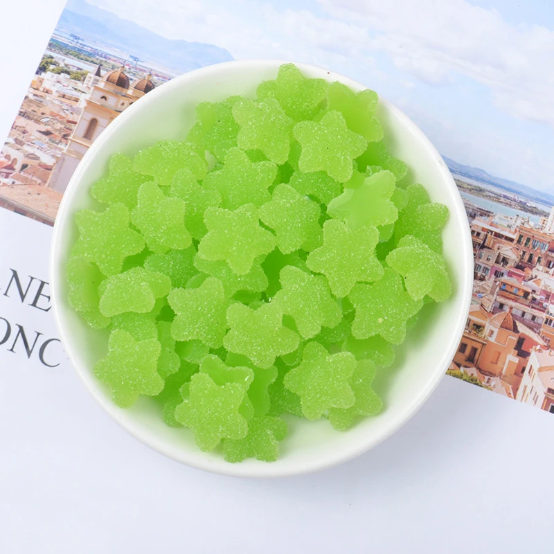 BoxiSlime Supplies DIY Resin Star Candy Slices Slime Charms Addition for Fluffy Clear Crystal Slime Clay In Stock