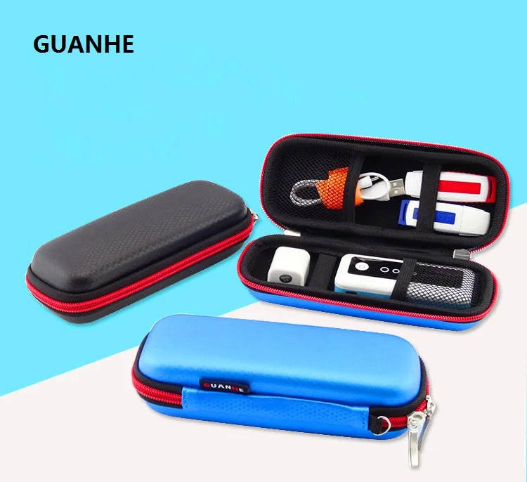 GUANHE New USB Flash Drives Carrying Organizer Case Storage Protection Pouch Bag USB bank Key Power Bank earphone