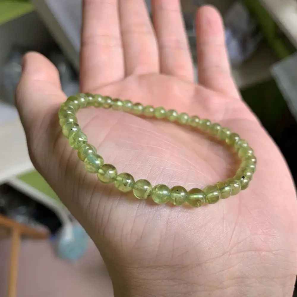 4mm 5mm 6mm natural peridot stone bracelet natural gemstone jewelry bracelet DIY bracelet for woman for  man wholesale !