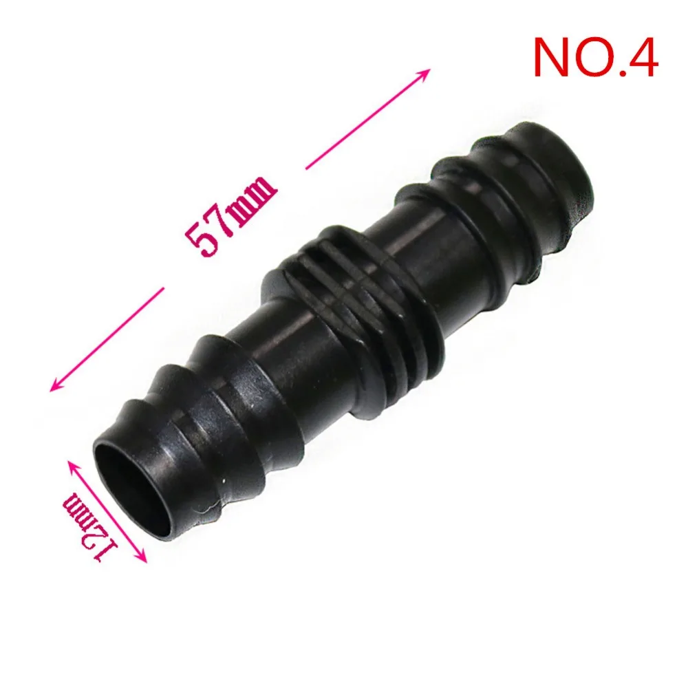 3mm, 4mm, 8mm,12mm Barbed Straight connector Hose coupling Plumbing Pipe Fittings Joint tube Adapter 20 Pcs