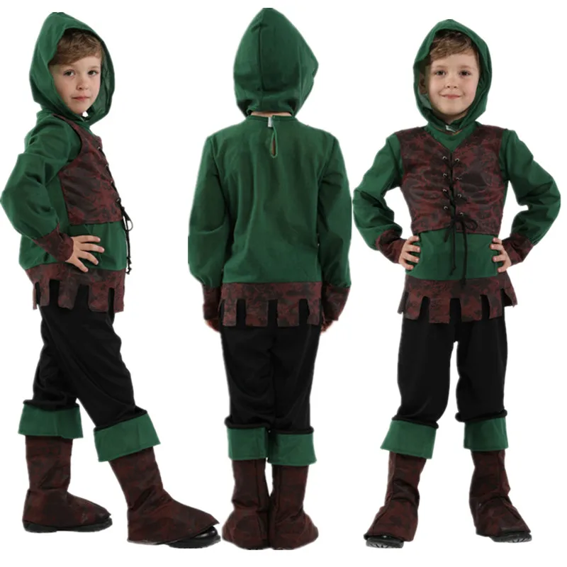 Kids Boys Indian Prince COS Ranger Costumes Christmas Carnival Halloween Masquerade Fancy Dress Children Hunter Cosplay Clothes