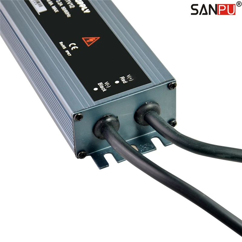 Imagem -06 - Sanpu 12 Volts Levou Fonte de Alimentação à Prova d Água Ac-dc 16a Ip67 12 v dc 200 w 220 v Transformador de Iluminação Motorista 12vdc Fina de Alumínio Fino
