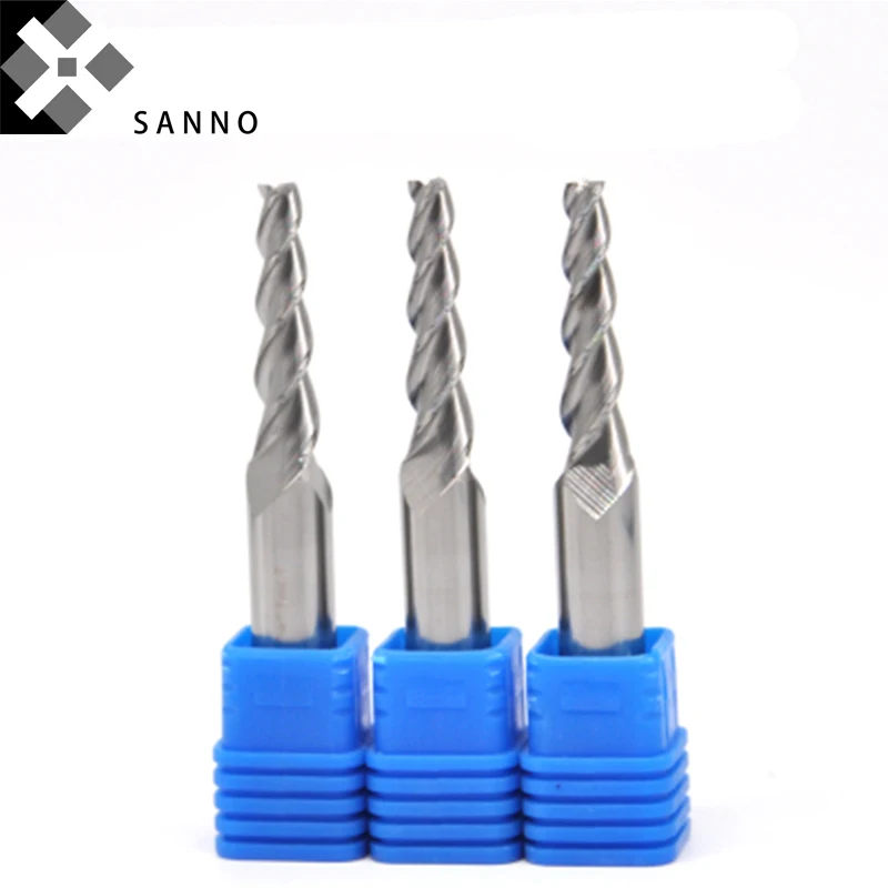 

D3-D8mm 3Flutes HRC60 cnc chamfer end mills 5 - 10 angle slope milling cutter spiral burin tools for aluminum