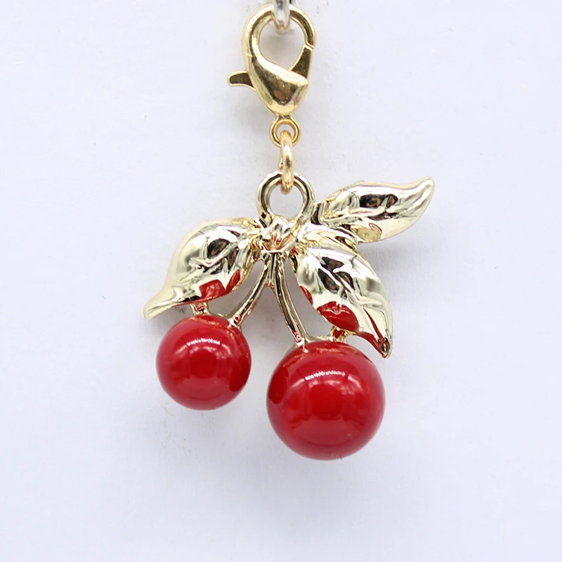 Cherry lobster clasp pendant charm fashion DIY accessories