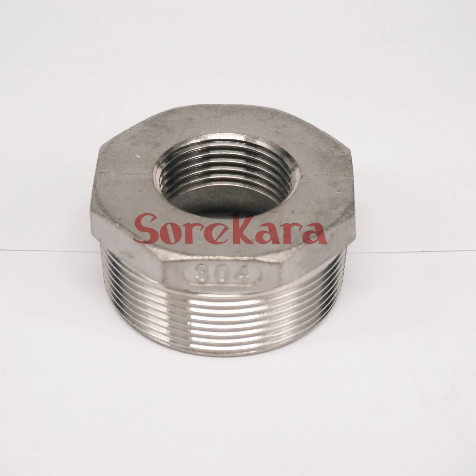 

304 Stainless Steel Reducer 2" BSP Male Thread to 1" BSP Female Thread Reducing Bush adapter Fitting Gas Air Water Fuel