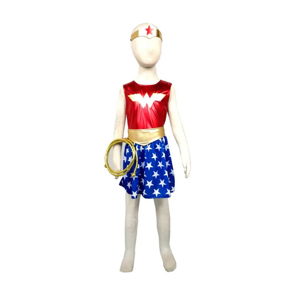 2020 Superhero Meisjes Tutu Jurk Hot Halloween Kostuum (3-9Years) Diana Party Dress