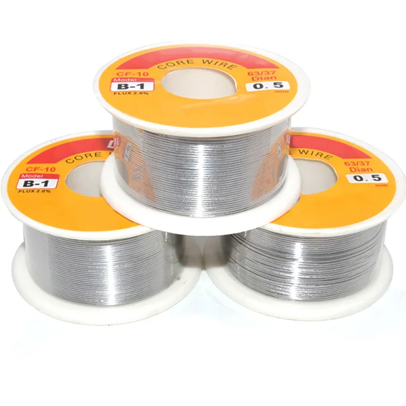 0.8mm 100g Soldering Iron Solder Solder Wire Soldering 63/37 Tin Wire Melt Rosin Flux for Welder Iron Wire Reel