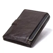 Genuine Leather Wallet for Men with Passport Holder #2