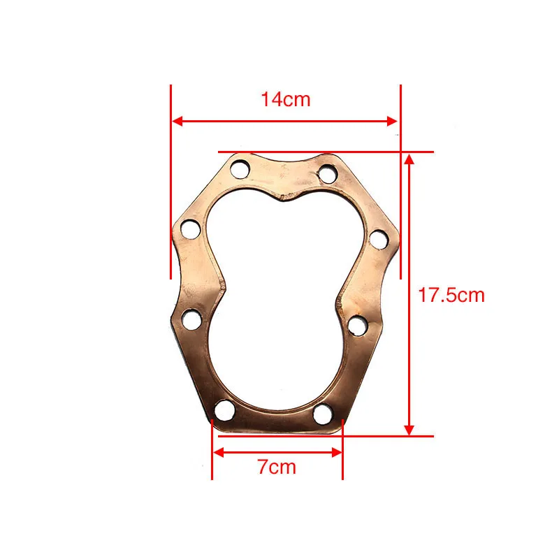 ZSDTRP 2pcs Original K750 Ural Cylinder Head Pure Copper Gaskets M1/M72/R71 Suit Bavarian Motor Parts