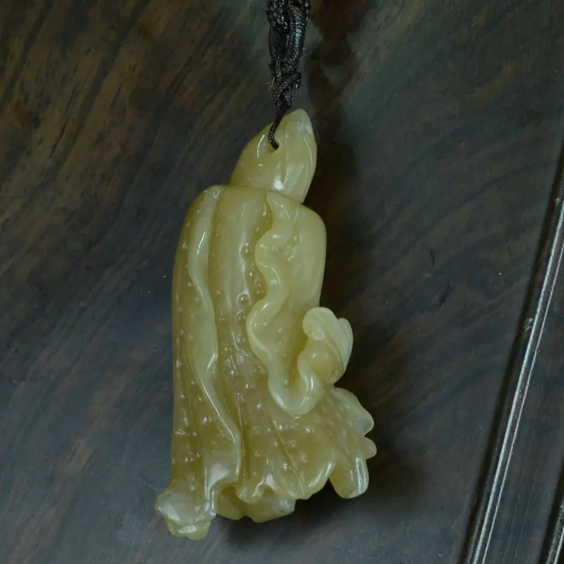 Genuine A cargo pendant yellow and white old jade cabbage fiscal gather one hundred to send pendant pendant delicate oily certif