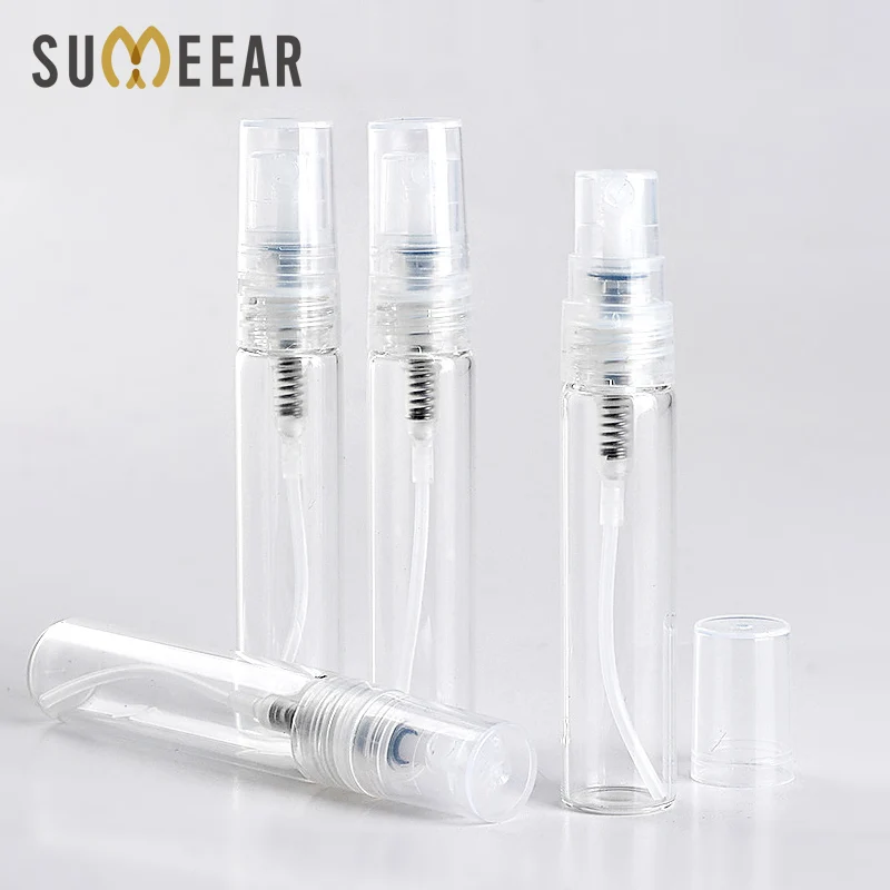 

100Pieces/Lot 5ML Mini Portable Perfume Bottle Empty Transparent Glass Sample Perfume Spray Bottle for Travel