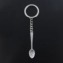 Hot Fashion Dollar Spoon Money 57x12mm Pendant 30mm Key Ring Metal Chain Bronze Silver Color Men Car Gift Keychain Dropshipping