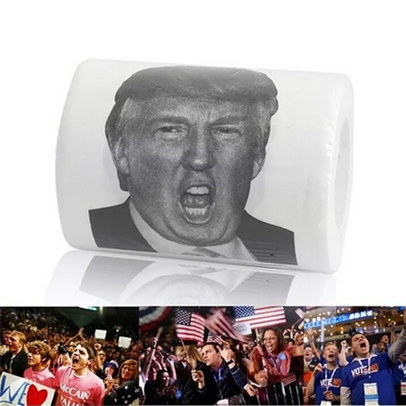 

Fun Donald Trump Humour Toilet Paper Roll Funny Novelty Gag Gift Dump With Trump Fashion Toys For Children