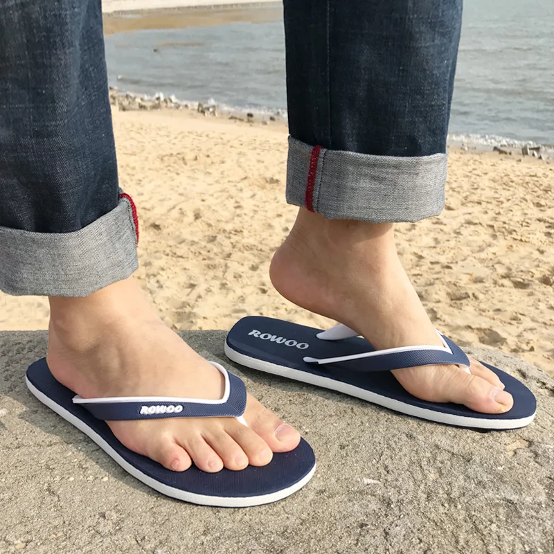 Moda verão homens flip flop ao ar livre sandálias masculinas sapatos de alta qualidade plana anti-derrapagem deslizantes casuais atacado dropship