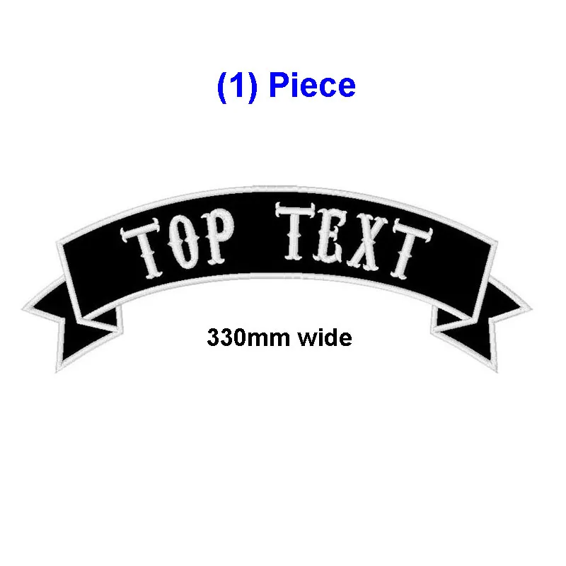 1PC 330MM Wide CUSTOM TOP SEW ON MOTORCYCLE EMBROIDERED MC ROCKER PATCH BIKER VEST CUT