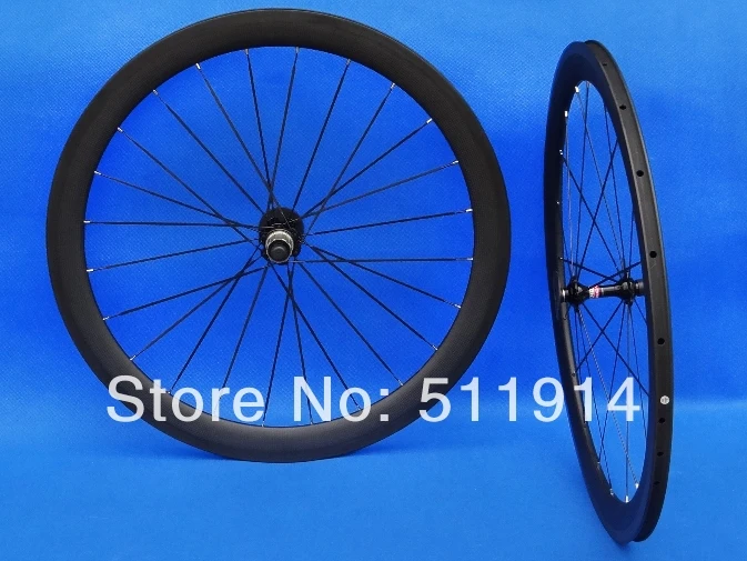 

Clincher 50mm - Full Carbon 3K matt matte Road Bike Clincher Rims Wheelset wheel set 8/9/10/11s