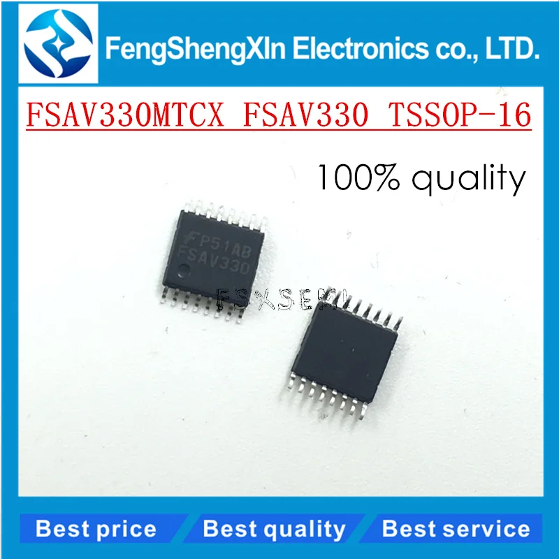 10pcs/lot New FSAV330 FSAV330MTCX TSSOP16  Low On Resistance Quad SPDT Wide Bandwidth Video Switch  IC