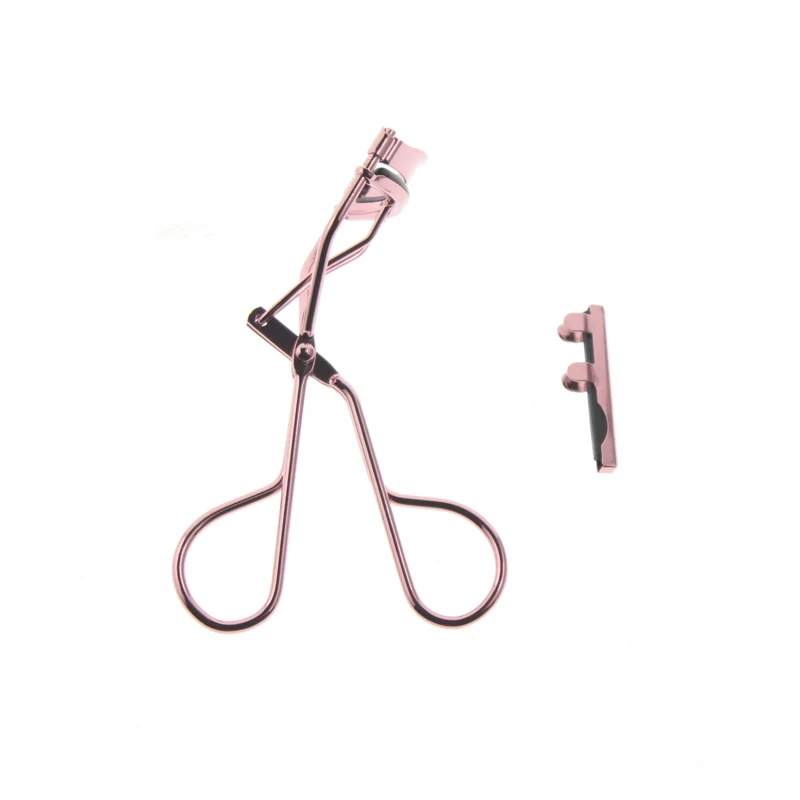 Rose Gold Color Metal Best Asian Portable Professional Eyelash Curler Tool Product With Replacement Pad For Women Girls