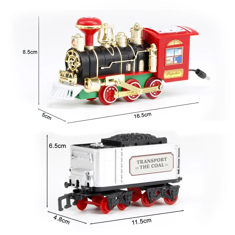 Christmas Decoration Railway Train with Sound/Light/Santa Claus Classic Toys Track 103*77cm Electric Train toys for Children