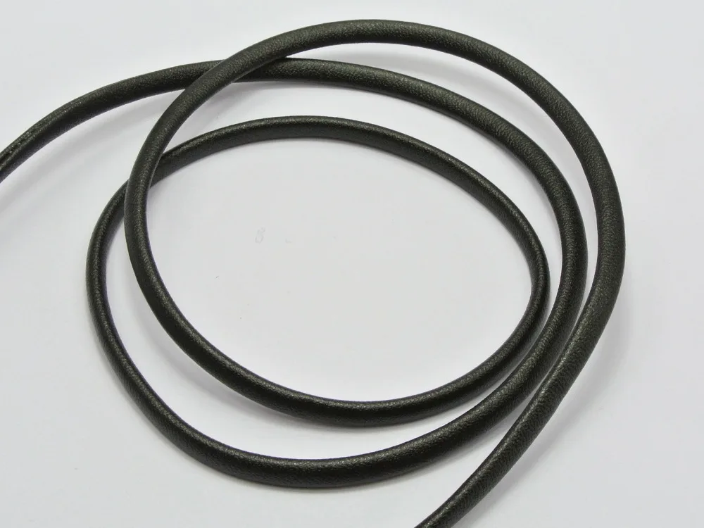 

32.8 Feet Black Flat Soft Synthetic Leather Jewelry Cord 4X2mm