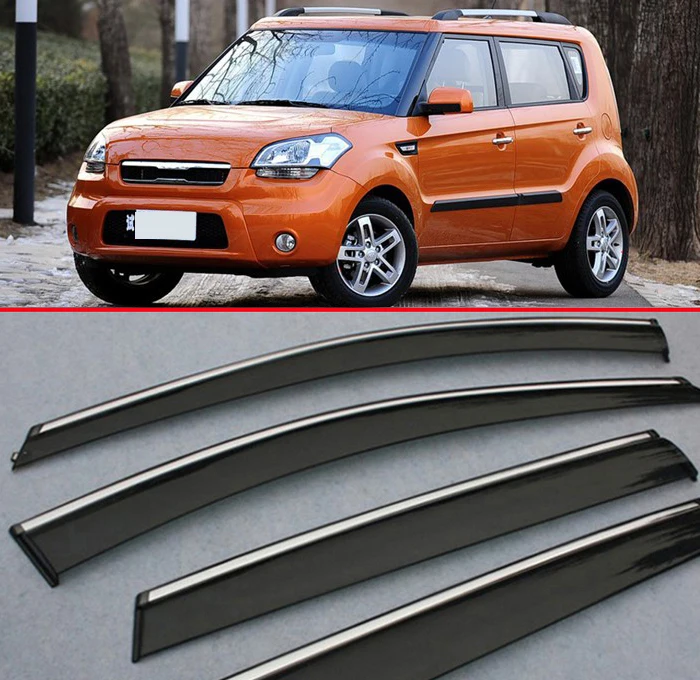 

For Kia Soul 2010 2011 2012 2013 Car Window Sun Rain Shade Visors Shield Shelter Protector Cover Sticker