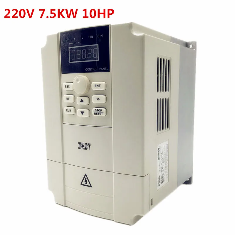 New 10HP 7.5KW Variable Frequency Drive 1PH 220V for CNC Spindle Motor Speed Control VFD Inverter and Blow Moulding Machine