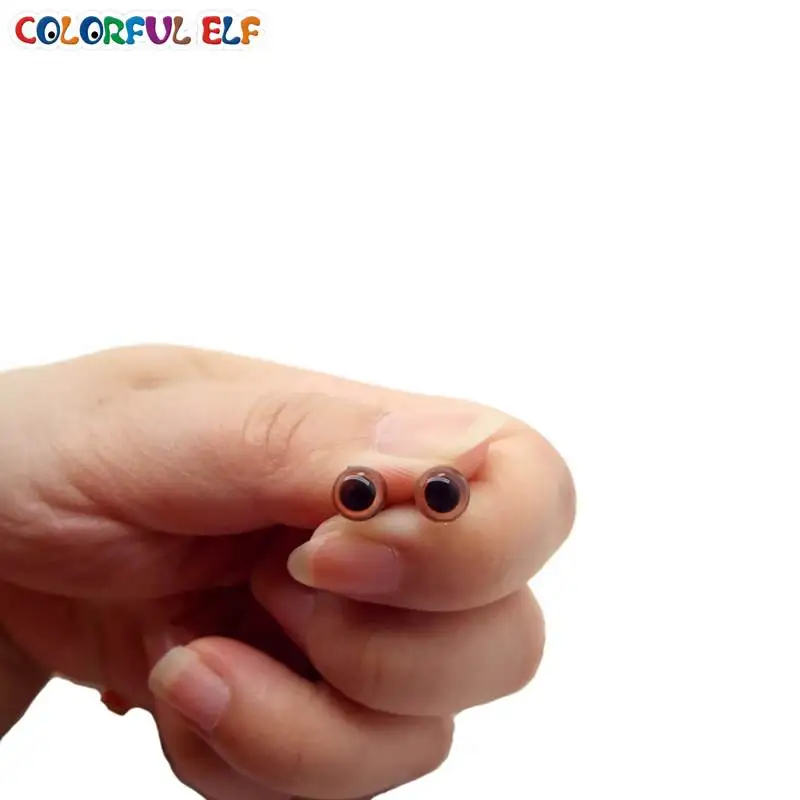 Yeux de sécurité multicolores en plastique pour poupée, jouet en peluche, animal, 6mm, 20 pièces