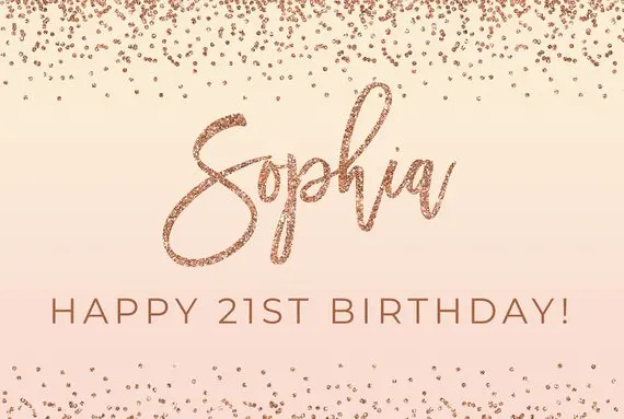 

Custom Birthday Rose Gold Blush Sequin Champagne background High quality Computer print party backdrops