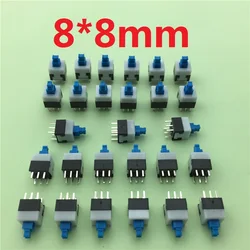 30pcs/lot Square 8x8x13mm 6 Pin DPDT Mini Push Button Self-locking Switch G65 Multimeter Switch