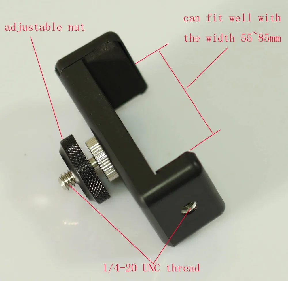 مشبك بطارية لكاميرا الهاتف الذكي ، 1/4 بوصة ، ملحقات مبيت الكاميرا