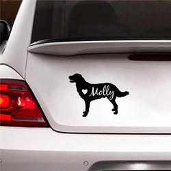 Labrador Retriever Decal Personalized Dog Name Vinyl Sticker , Custom Pet Dog Silhouette Removable Decal Car Window Laptop Decor