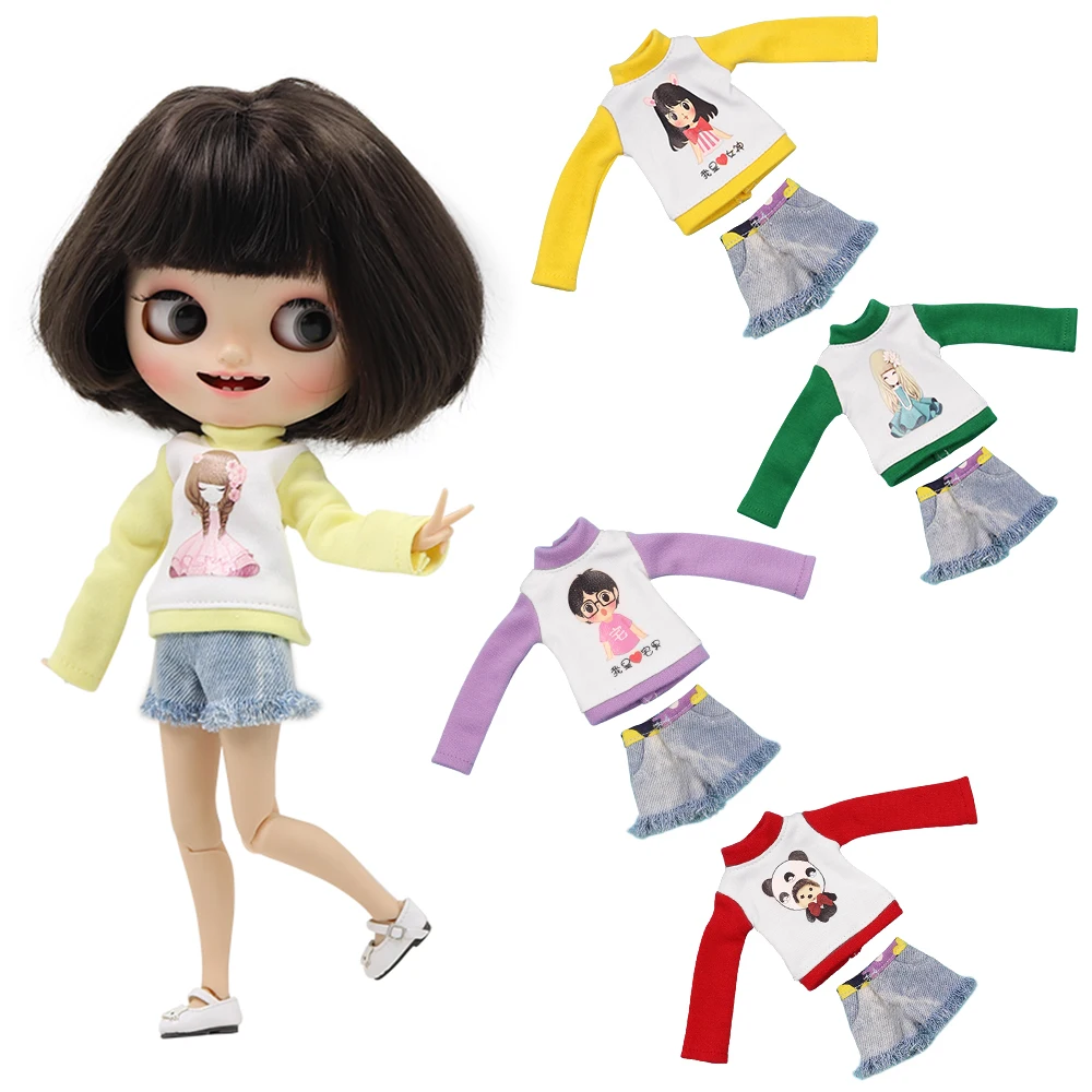 

ICY DBS Blyth doll licca body bjd New casual long sleeve wild sport style, only suit no doll
