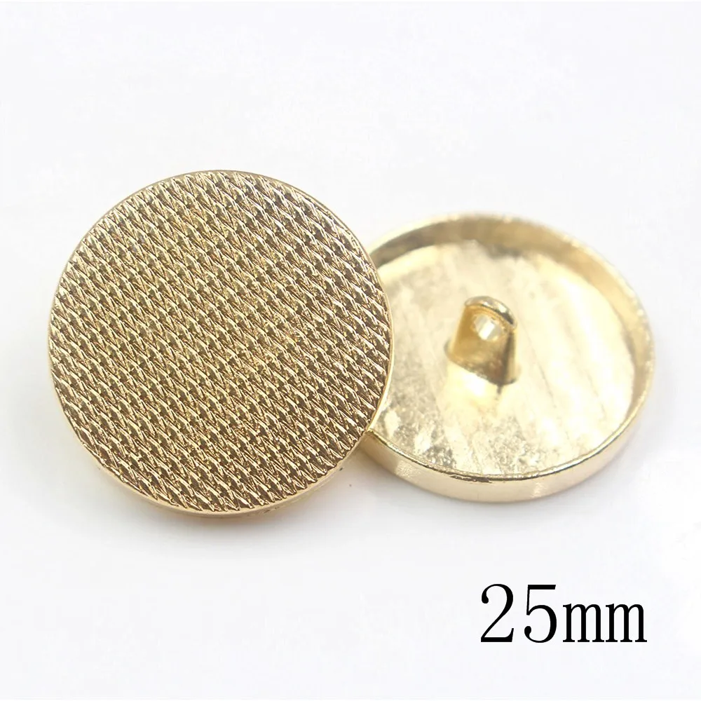 18mm 22mm 25mm 10pcs/lot metal buttons for clothes sweater coat decoration shirt gold buttons accessories DIY JS-0125