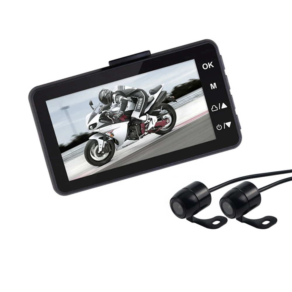 Motorcycle DVR Camera Motor Dash Cam with Dual Front Rear Recorder Motorbike Cam KY-MT18
