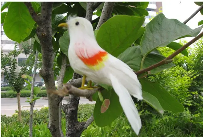 

16cm Simulation White Bird Model Foam & Feather Bird Doll Gift Soft Craft Toy for Kids