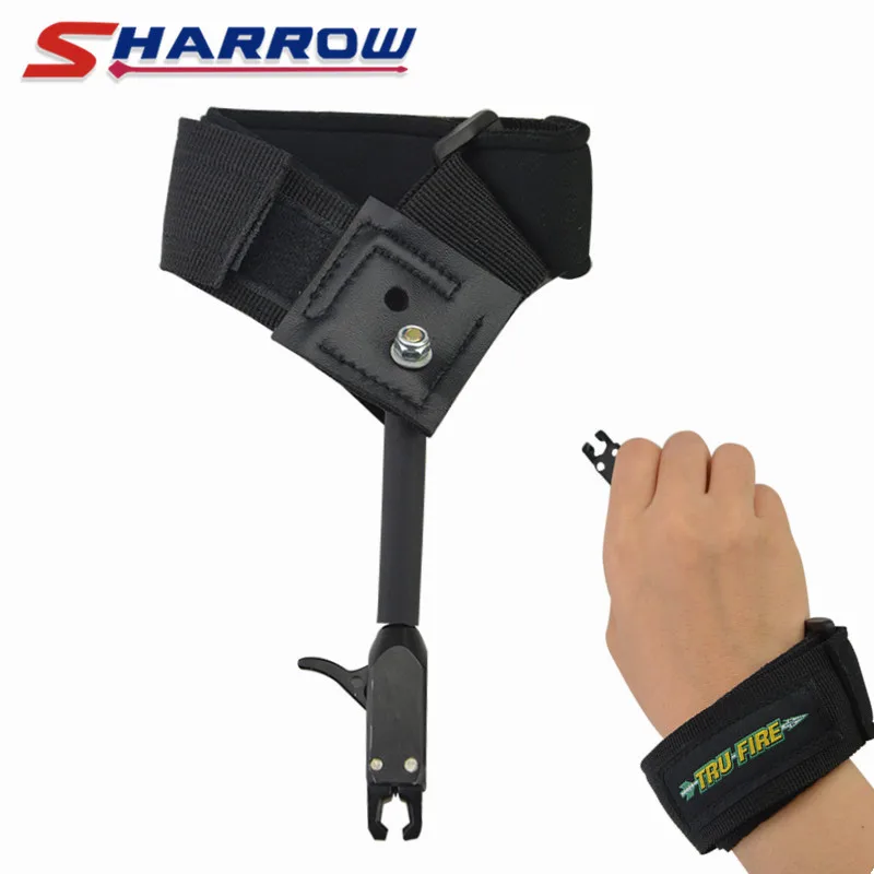 

1 Pc Archery Strength Saving Release Caliper Aid Wrist Strap Black For Compound Bow Outdoor Hunting Shooting Accessories