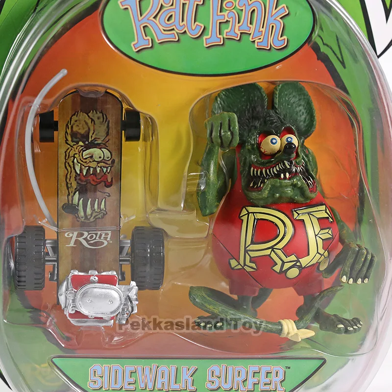 Rat Fink Sidewalk Surfer Skateboard Loose Toy Big Daddy Ed Roth Action Figure Toy