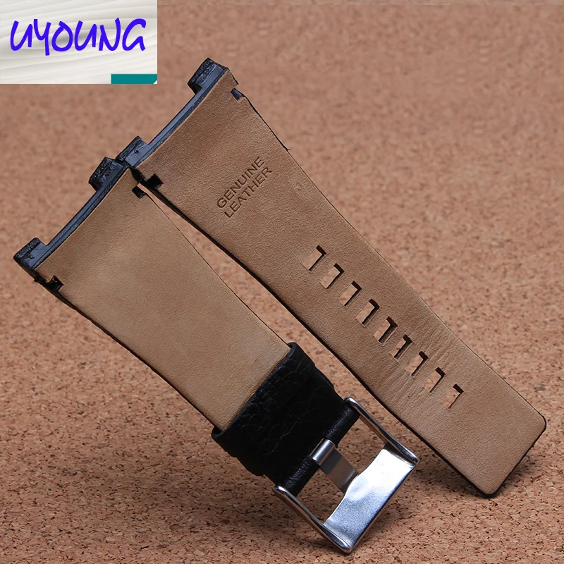 Embossed Leather Watchband substitute DZ watch with DZ4246 DZ1273 special DZ4287 notch 32*17Mm Black Brown