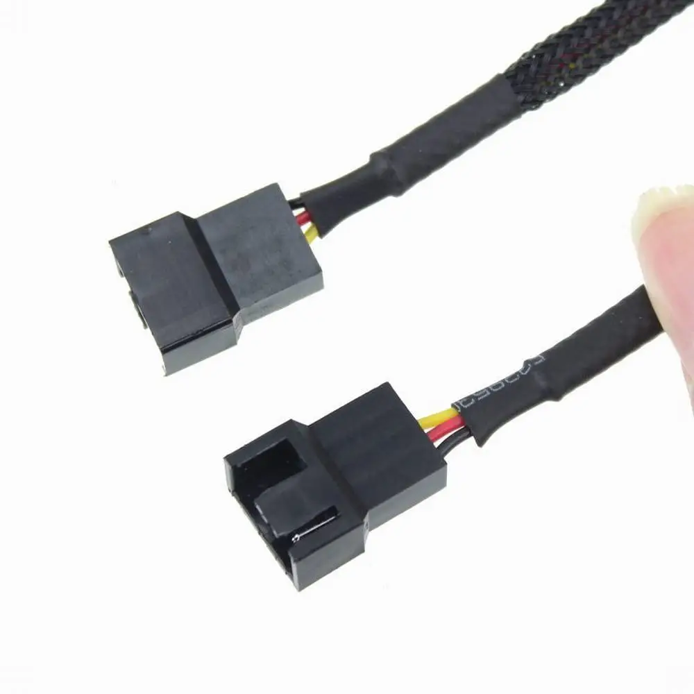 3Pin PWM Weibliche Y-Splitter Dual 3Pin Männlich Computer Gehäuselüfter Power-verlängerungskabel 30 CM 11,81 Zoll