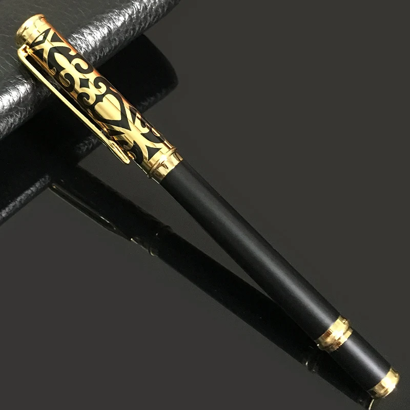 NICE Original Design Embossing Branded Ballpoint Pen Unisex Brass Slim Ball Pen with for Exclusive Shop Stationery Items