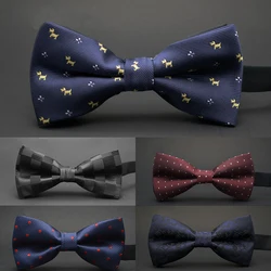 GUSLESON NEW Dot Bow Tie Wedding Bowtie Noeud Papillon Boys & Girls Polyester Silk Pajaritas Cravat Bowties Female Male Neckwear