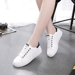 Candy Color Allmatch White Shoe Woman Flat Leather Sneaker India Female Star Skateboarding Shoes Arder Travel Shoes For Women