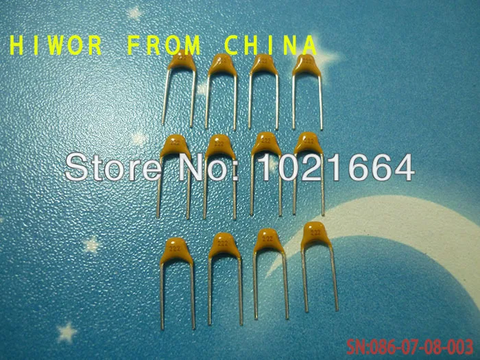 

(1000pcs/lot) 2.2nF 222 50V Leaded Multilayer/Monolithic Ceramic Capacitor , pitch:5.08MM, TOL:20%