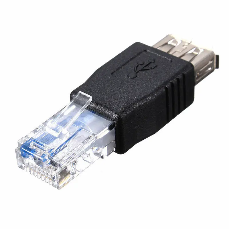 

100 шт./лот USB2.0 разъем мама-Ethernet RJ45 штекер USB трансферный сетевой адаптер оптовая продажа